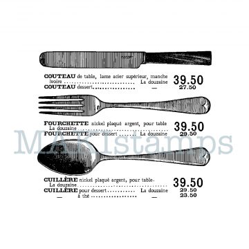 rubber stamp cutlery MAKIstamps